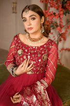 Maroon pishwaz